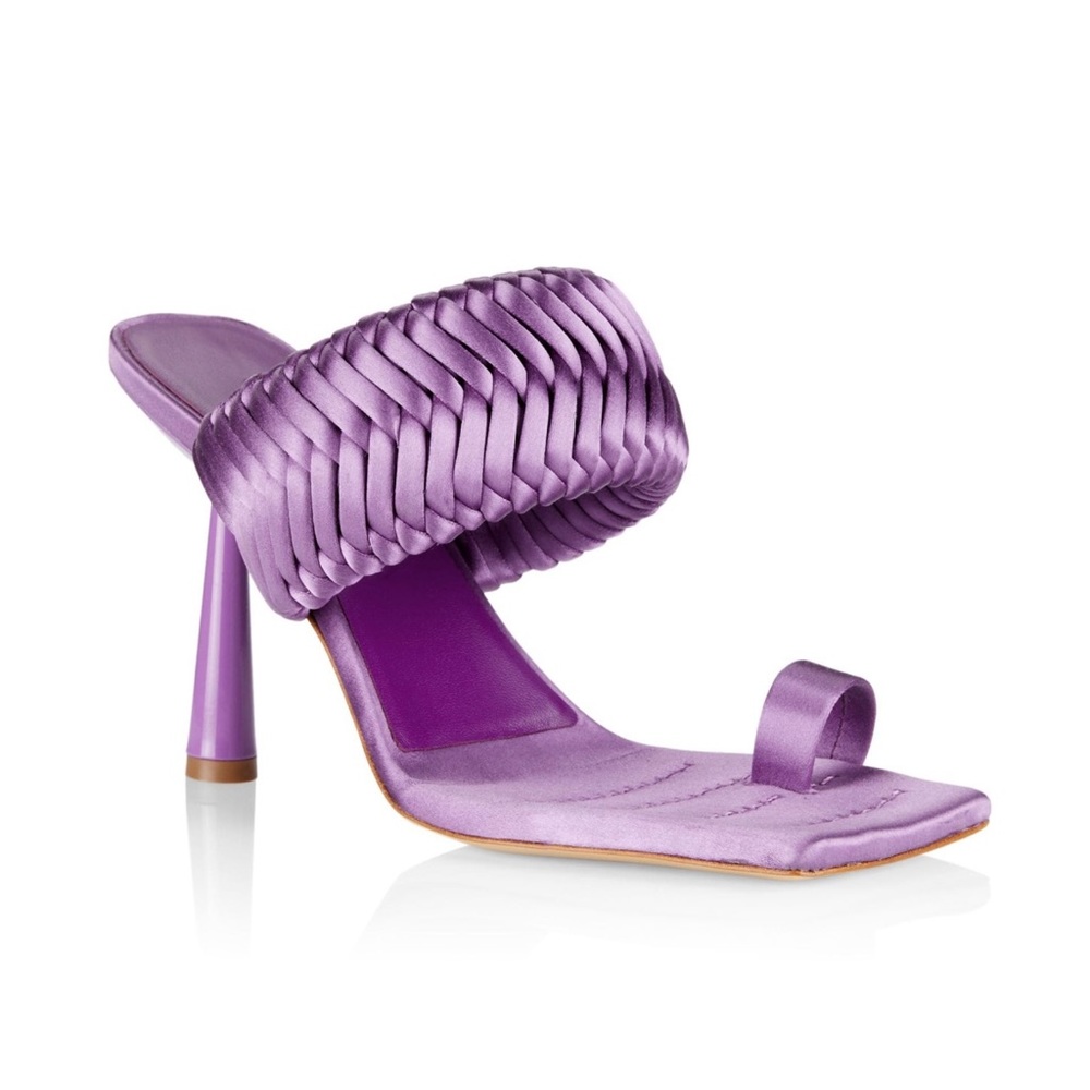 Gia Borghini X RHW Rosie 1 Satin Mules Lavender